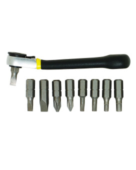 General Tools 80075 Ninepiece Ratchet Offset Screwdriver Set