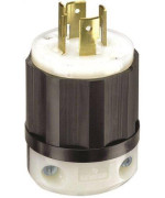 Leviton 021024110Pb Locking Plug Blackwhite