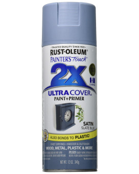 Rustoleum 249066 Painters Touch 2X Ultra Cover 12 Ounce Pack Of 1 Satin Slate Blue