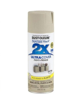 Rustoleum 249080 Painters Touch 2X Ultra Cover 12 Ounce Pack Of 1 Satin Fossil