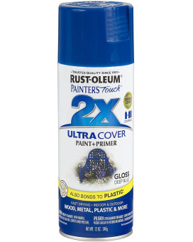 Rustoleum 249114 Painters Touch 2X Ultra Cover 12 Oz Gloss Deep Blue