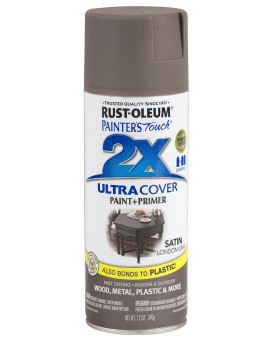 Rustoleum 249857 Painters Touch 2X Ultra Cover 12 Ounce Pack Of 1 Satin London Gray