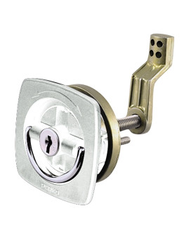 Perko 0931Dp1Wht Flushmount Locking Latch With Offset Cam Bar And Flexible Polymer Strike For 118 To 2 Hole White