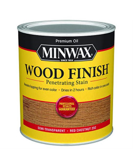 1269935 Minwax Stain Rdchstnutqt Minwax Wood Finish Semitransparent Red Chestnut Oilbased Penetrating Wood Stain 1 Qt Pack Of