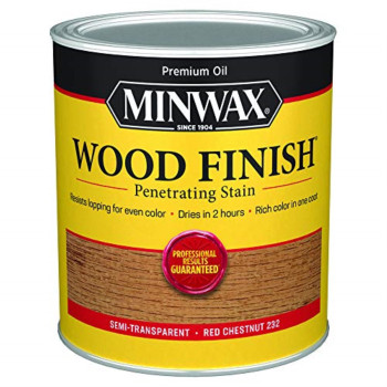 1269935 Minwax Stain Rdchstnutqt Minwax Wood Finish Semitransparent Red Chestnut Oilbased Penetrating Wood Stain 1 Qt Pack Of