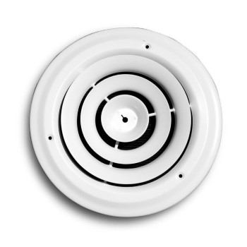 Truaire C80008 8Inchduct Opening Measurements Round Ceiling Air Diffuser 8 Inch Whitepowder Coated