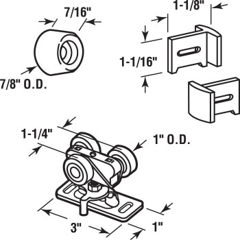 Pocket Door Hardware Kit Pack Of 1