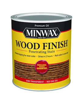 1008622 Stain Minwax Qt Redoak Minwax Wood Finish Semitransparent Red Oak Oilbased Penetrating Wood Stain 1 Qt Pack Of 4