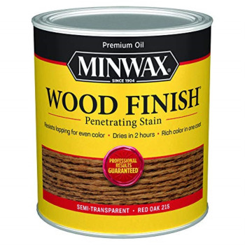 1008622 Stain Minwax Qt Redoak Minwax Wood Finish Semitransparent Red Oak Oilbased Penetrating Wood Stain 1 Qt Pack Of 4