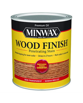 1109453 Stain Minwax Qt Sedo Red Minwax Wood Finish Semitransparent Sedona Red Oilbased Penetrating Wood Stain 1 Qt Pack Of 4