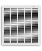 Truaire C170 20X20Duct Opening Measurements Return Air Grille 20Inch By 20Inch Sidewall Or Ceiling Return Air Grille White