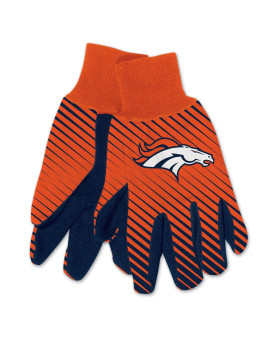 Denver Broncos Two Tone Adult Size Gloves