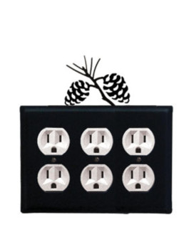 Pinecone Triple Outlet Cover