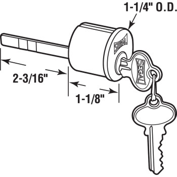 Key Lock Cylinder Brass Pack Of 1