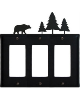 Bear Pine Trees Triple Gfi Cover