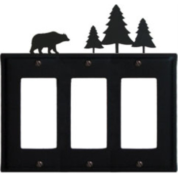 Bear Pine Trees Triple Gfi Cover