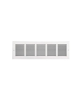 Tru Aire 6 In H X 24 In W 1Way Powder Coat White Steel Return Air Grille