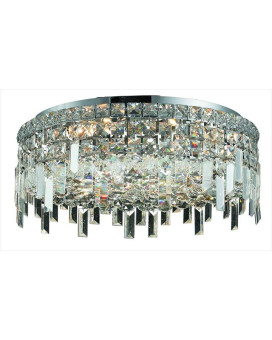 Elegant Lighting 2031F20Crc 20 Dia X 55 H In Maxim Collection Flush Mount Royal Cut Chrome Finish