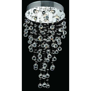 Elegant Lighting 2006D18Crc 18 D X 32 In Galaxy Collection Hanging Fixture Royal Cut Chrome