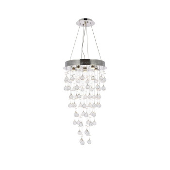 Elegant Lighting 2006D18Crc 18 D X 32 In Galaxy Collection Hanging Fixture Royal Cut Chrome