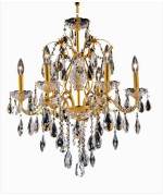 Elegant Lighting 2016D24Grc 24 D X 21 In St Francis Collection Hanging Fixture Royal Cut Gold