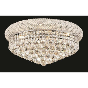 Elegant Lighting 1800F20Crc 20 D X 10 In Primo Collection Flush Mount Royal Cut Chrome