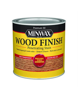 1109438 Wood Stain Sdna Rd 05Pt Minwax Wood Finish Semitransparent Sedona Red Oilbased Penetrating Wood Stain 05 Pt Pack Of