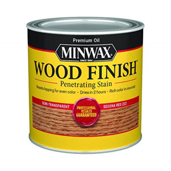 1109438 Wood Stain Sdna Rd 05Pt Minwax Wood Finish Semitransparent Sedona Red Oilbased Penetrating Wood Stain 05 Pt Pack Of