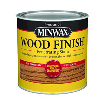 1269885 Minwax Stain Gunstck5Pt Minwax Wood Finish Semitransparent Gunstock Oilbased Penetrating Wood Stain 05 Pt Pack Of 4