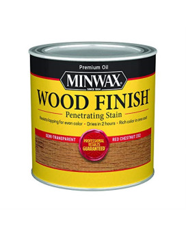 1269893 Minwax Stain Rdchnut5Pt Minwax Wood Finish Semitransparent Red Chestnut Oilbased Penetrating Wood Stain 05 Pt Pack