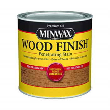 1269893 Minwax Stain Rdchnut5Pt Minwax Wood Finish Semitransparent Red Chestnut Oilbased Penetrating Wood Stain 05 Pt Pack