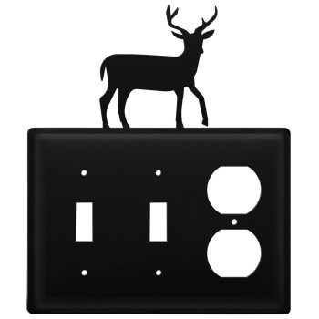 Deer Double Switch Single Outlet Cover