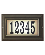 Edgewood Standard Lighted Address Plaque In Oil Rub Bronze Frame Color