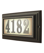 Edgewood Large Lighted Address Plaque In Oil Rub Bronze Frame Color