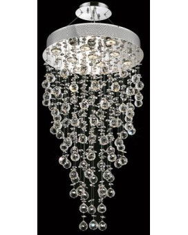 Elegant Lighting 2006D20Crc 20 D X 36 In Galaxy Collection Hanging Fixture Royal Cut Chrome