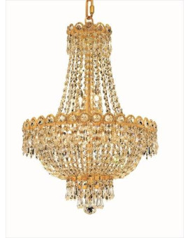 Elegant Lighting 1900D16Grc 16 D X 20 In Century Collection Hanging Fixture Royal Cut Gold