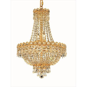 Elegant Lighting 1900D16Grc 16 D X 20 In Century Collection Hanging Fixture Royal Cut Gold