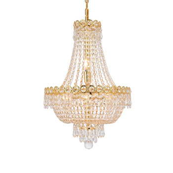 Elegant Lighting 1900D16Grc 16 D X 20 In Century Collection Hanging Fixture Royal Cut Gold