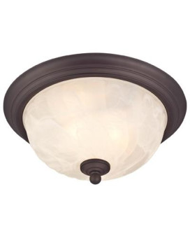 Westinghouse 62309 2 Light Exterior Flushmount Fixture Oil Rubbed Bronze