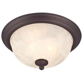 Westinghouse 62309 2 Light Exterior Flushmount Fixture Oil Rubbed Bronze