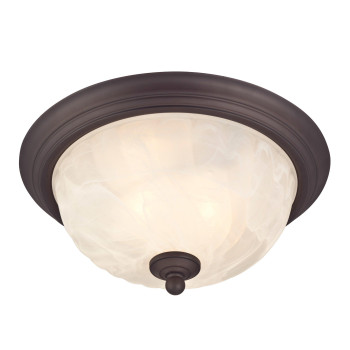 Westinghouse 62309 2 Light Exterior Flushmount Fixture Oil Rubbed Bronze