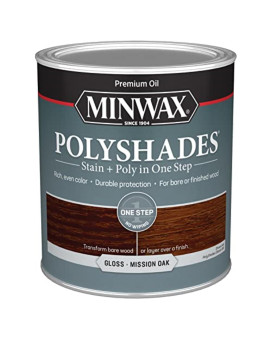 1347426 Polyshade Qt Gls Mis Oak Minwax Polyshades Semitransparent Gloss Mission Oak Oilbased Stain And Polyurethane Finish 1