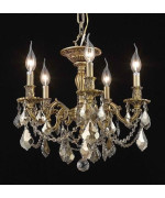 Elegant Lighting 9205F18Fggtrc 18 Dia X 17 H In Rosalia Collection Flush Mount French Gold Finish Royal Cut