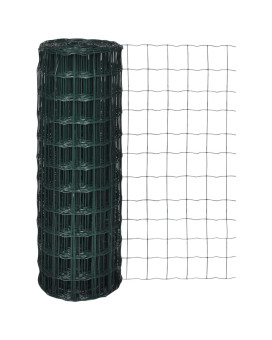 Vidaxl Euro Fence Steel 82Ft X 33Ft Green