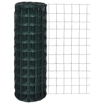 Vidaxl Euro Fence Steel 82Ft X 33Ft Green