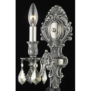 Elegant Lighting 9601W5Pwgtrc 5 W X 115 H In Monarch Wall Sconce Royal Cut Pewter