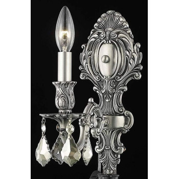 Elegant Lighting 9601W5Pwgtrc 5 W X 115 H In Monarch Wall Sconce Royal Cut Pewter