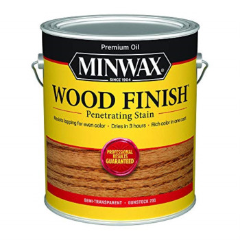 1238732 Penetrt Stain Gnstk 1Gl Minwax Wood Finish 250 Voc Compliant Semitransparent Gunstock Oilbased Penetrating Wood Stain