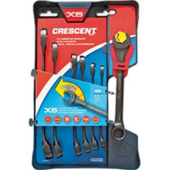 Crescent Cx6Rwm7 Metric Ratcheting Wrench Set 7 Piece Set