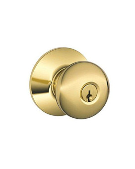 Schlage F51A Plymouth Keyed Entry Lock C Keyway With 16211 Latch 10063 Strike Bright Brass Finish